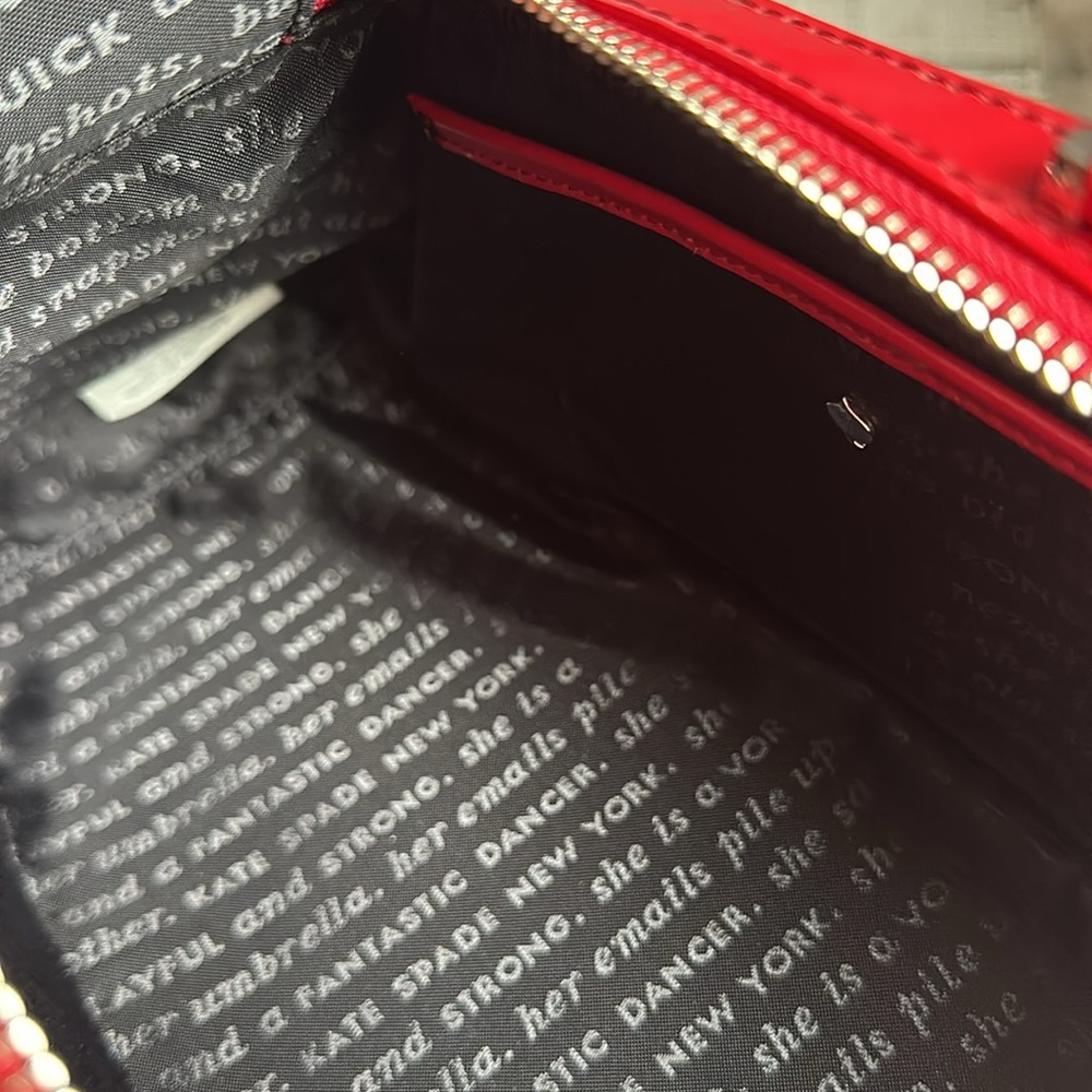 nwt kate spade rose colored glasses red car novelty bag - Picture 14 of 16